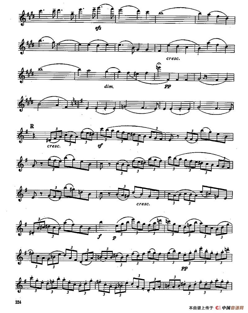 长笛九级考级曲谱（第四部分—4）长笛谱