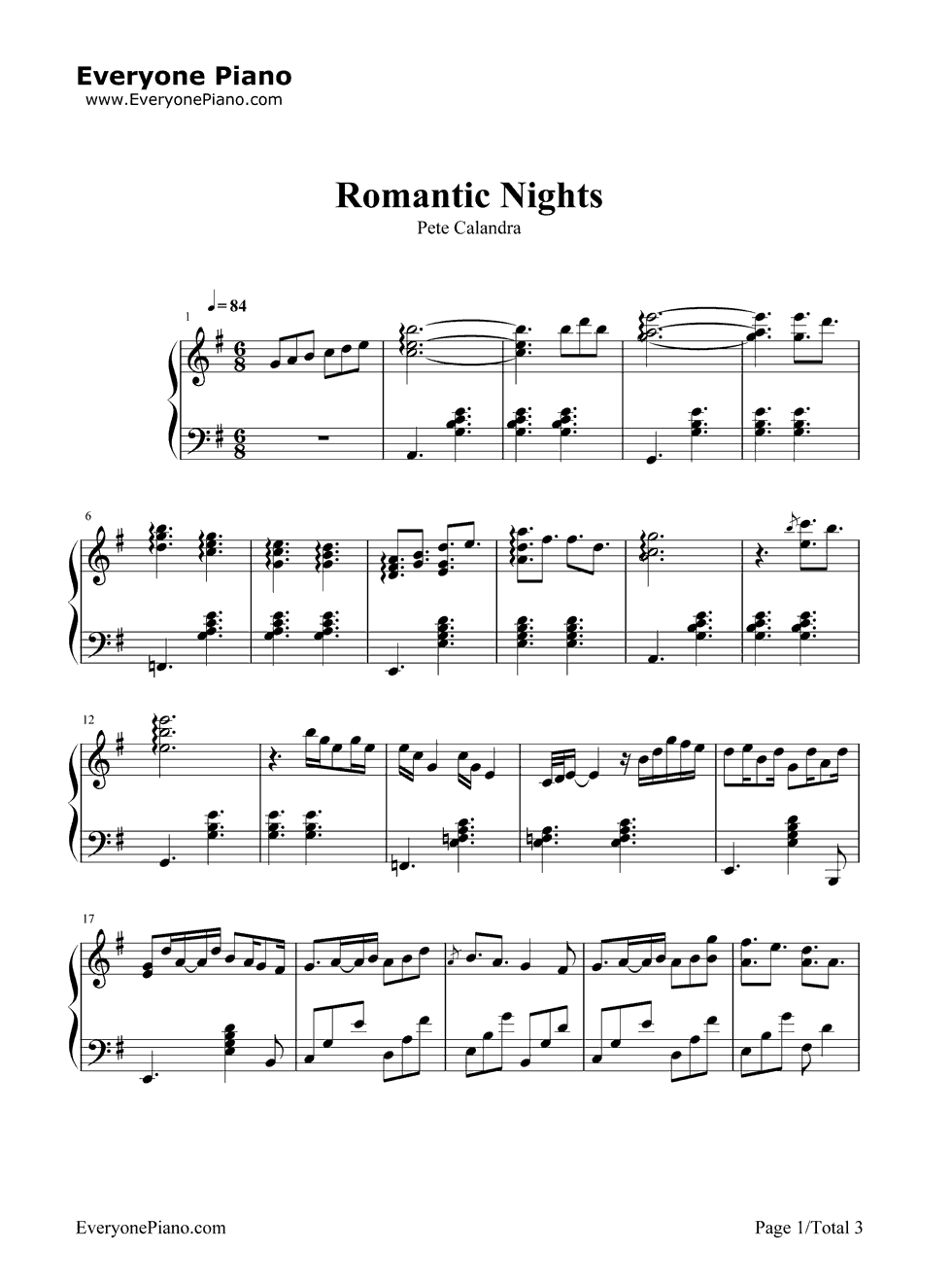 《Romantic Nights》（爱情公寓插曲）钢琴谱第2张