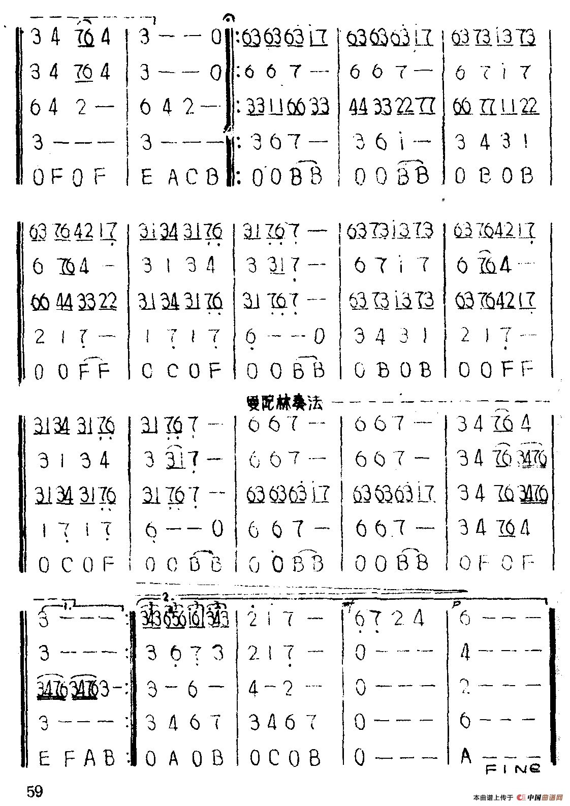 樱花随想曲（五重奏）口琴谱