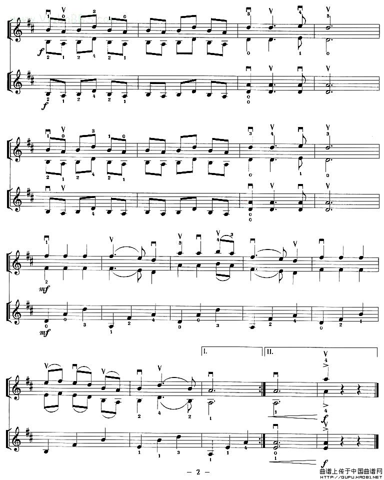 桔梗谣（重奏曲）小提琴谱