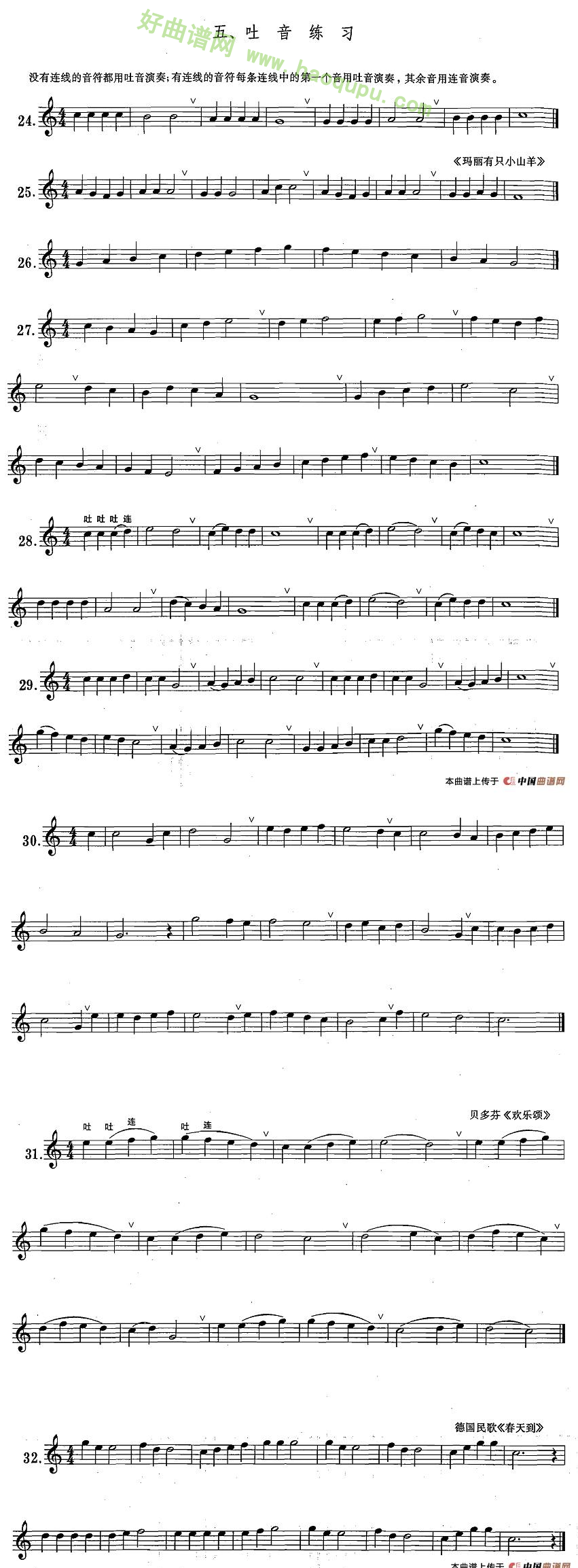 《萨克斯练习曲合集》（1—5）（吐音练习）萨克斯简谱