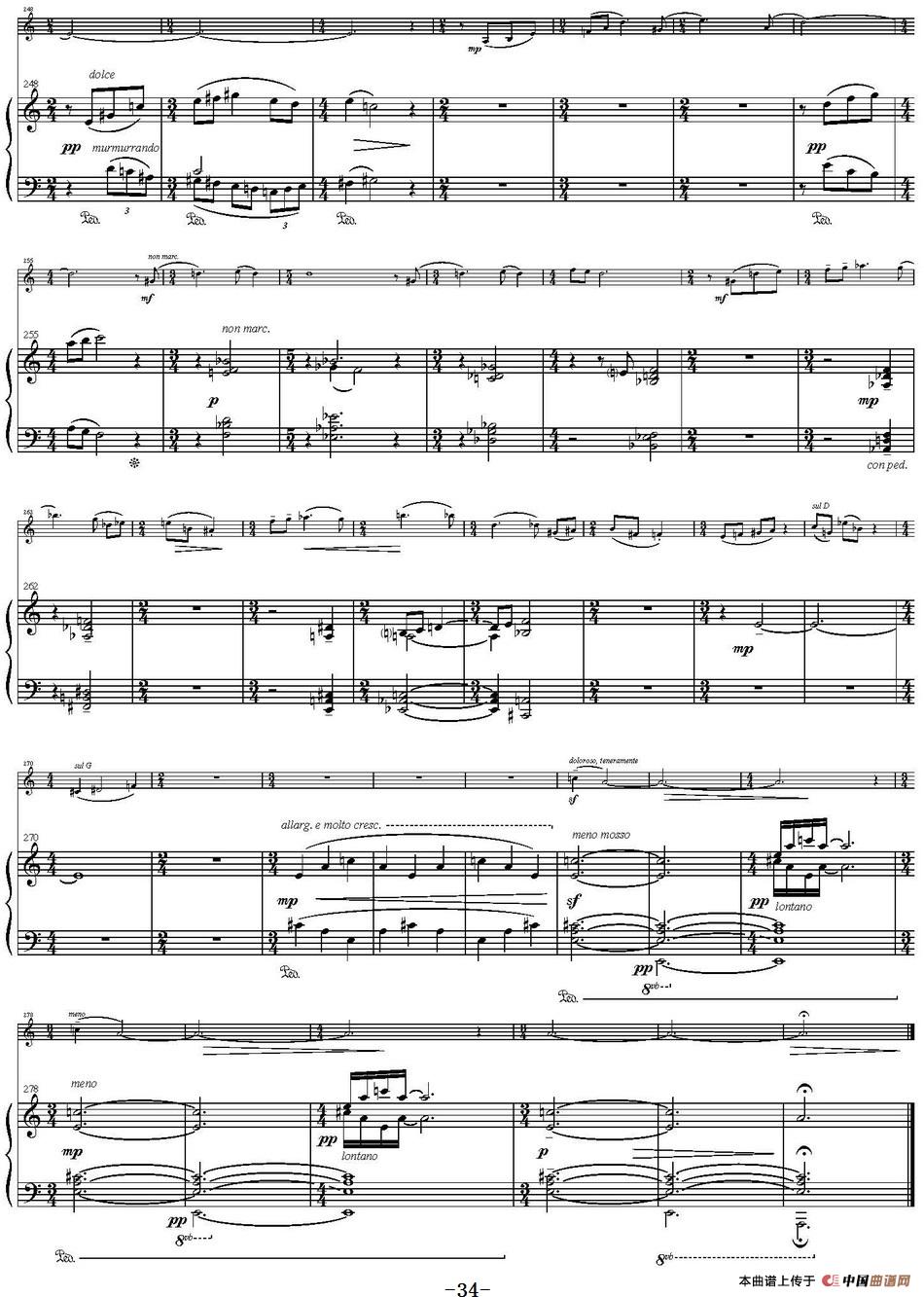 Sonata Poema aenigmaticum（小提琴+钢琴伴奏、4th move