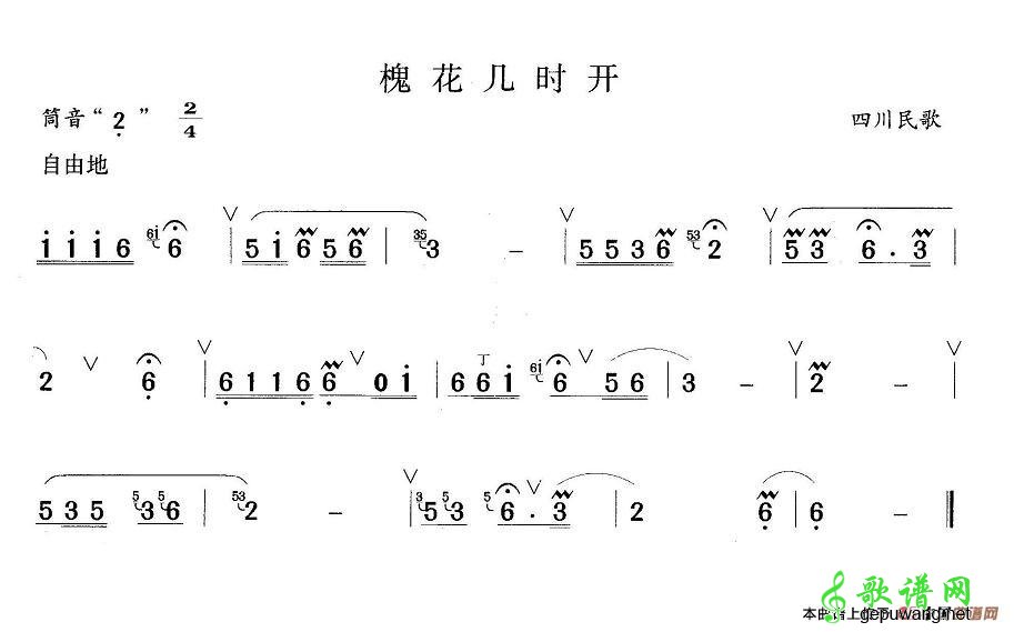 【槐花几时开笛子谱】