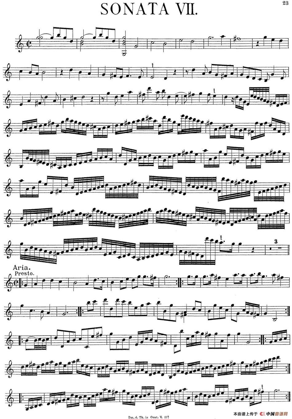 Biber Violin Sonata VII