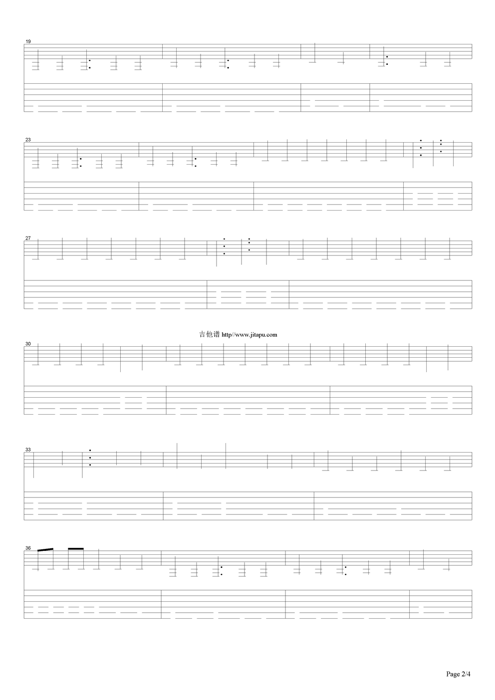 Metallica-last_caress吉他谱