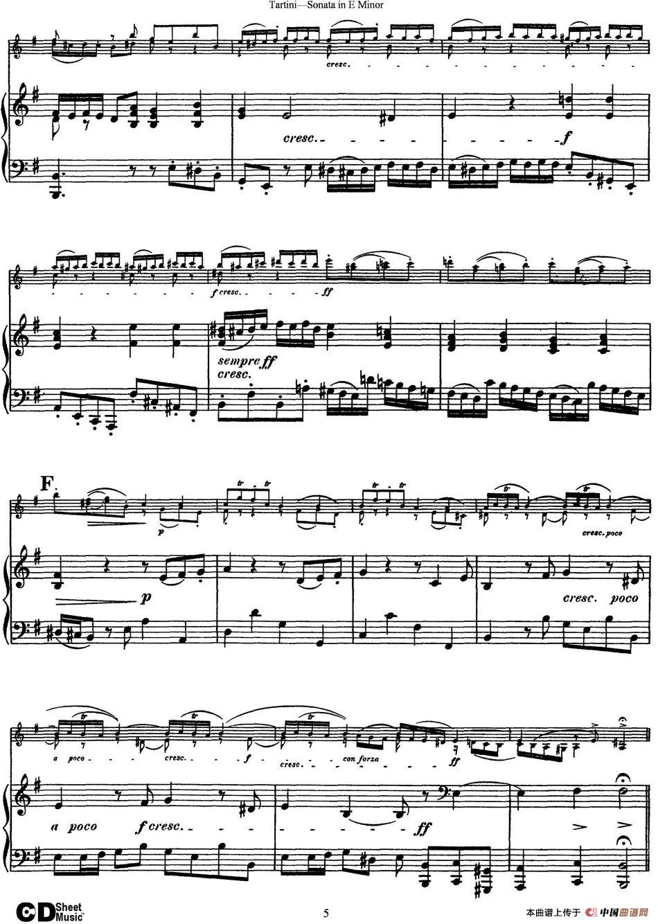 Violin Sonata in E Minor（小提琴+钢琴伴奏）