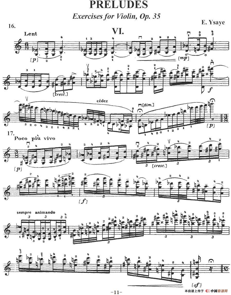 伊萨伊作品集：Preludes Op.35（VI）