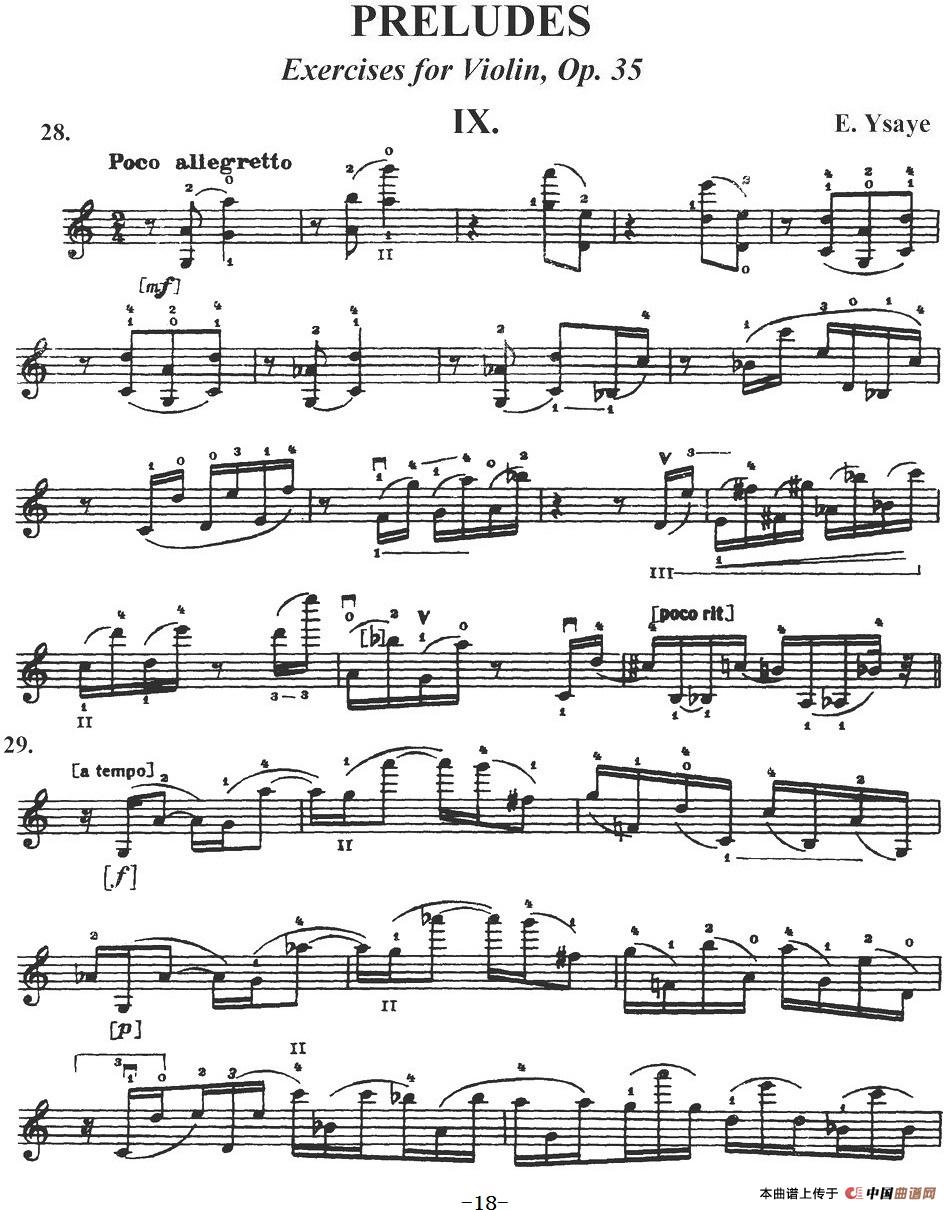 伊萨伊作品集：Preludes Op.35（IX）