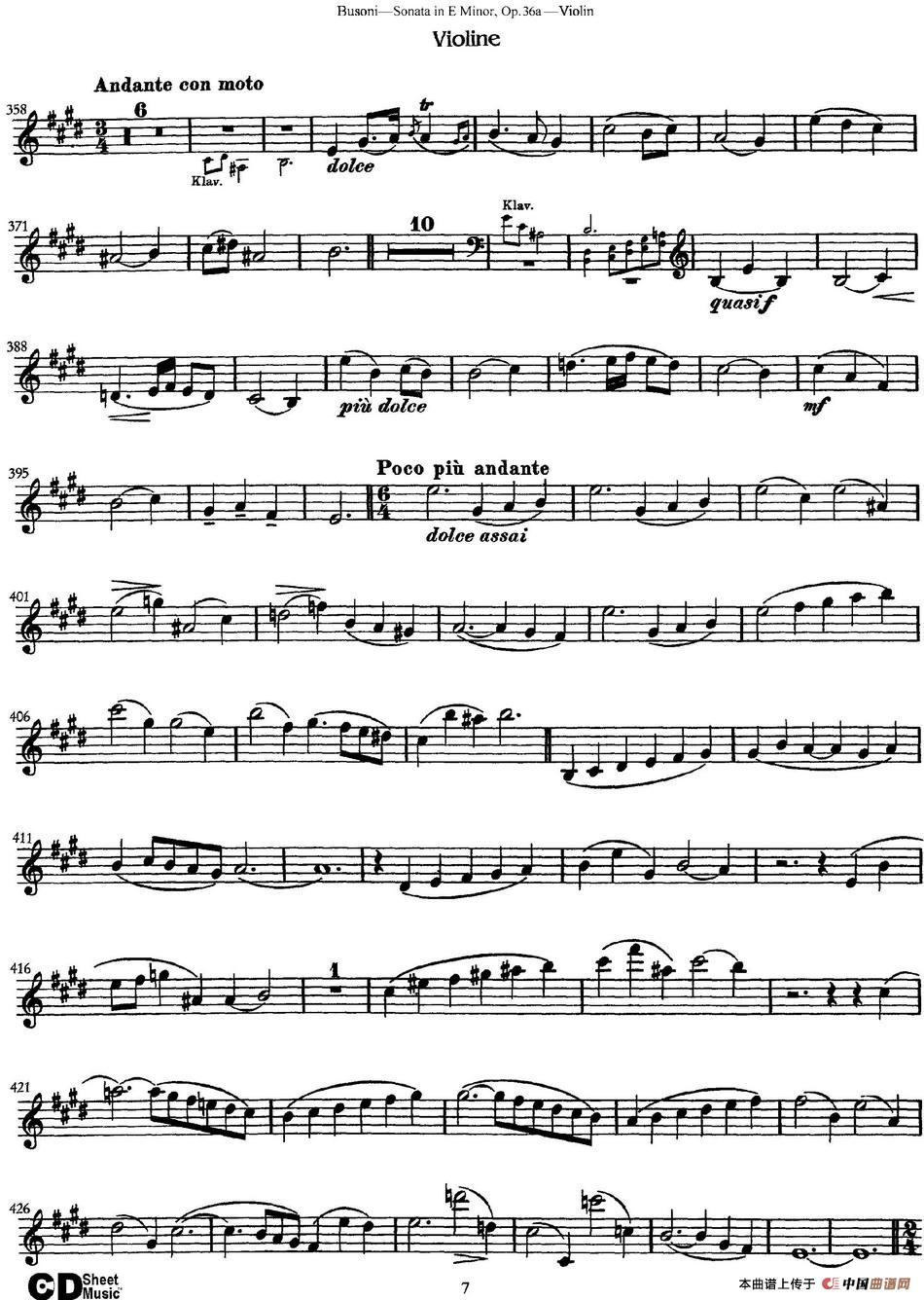 Violin Sonata No.2 in E Minor Op.36