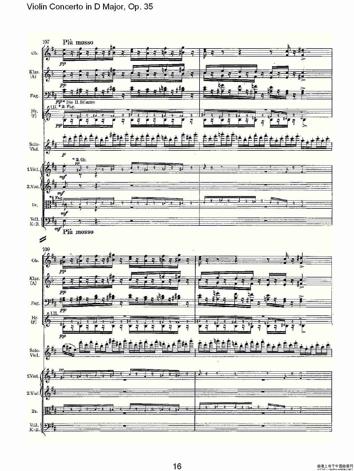 D大调小提琴协奏曲, Op.35第一乐章（一）小提琴谱
