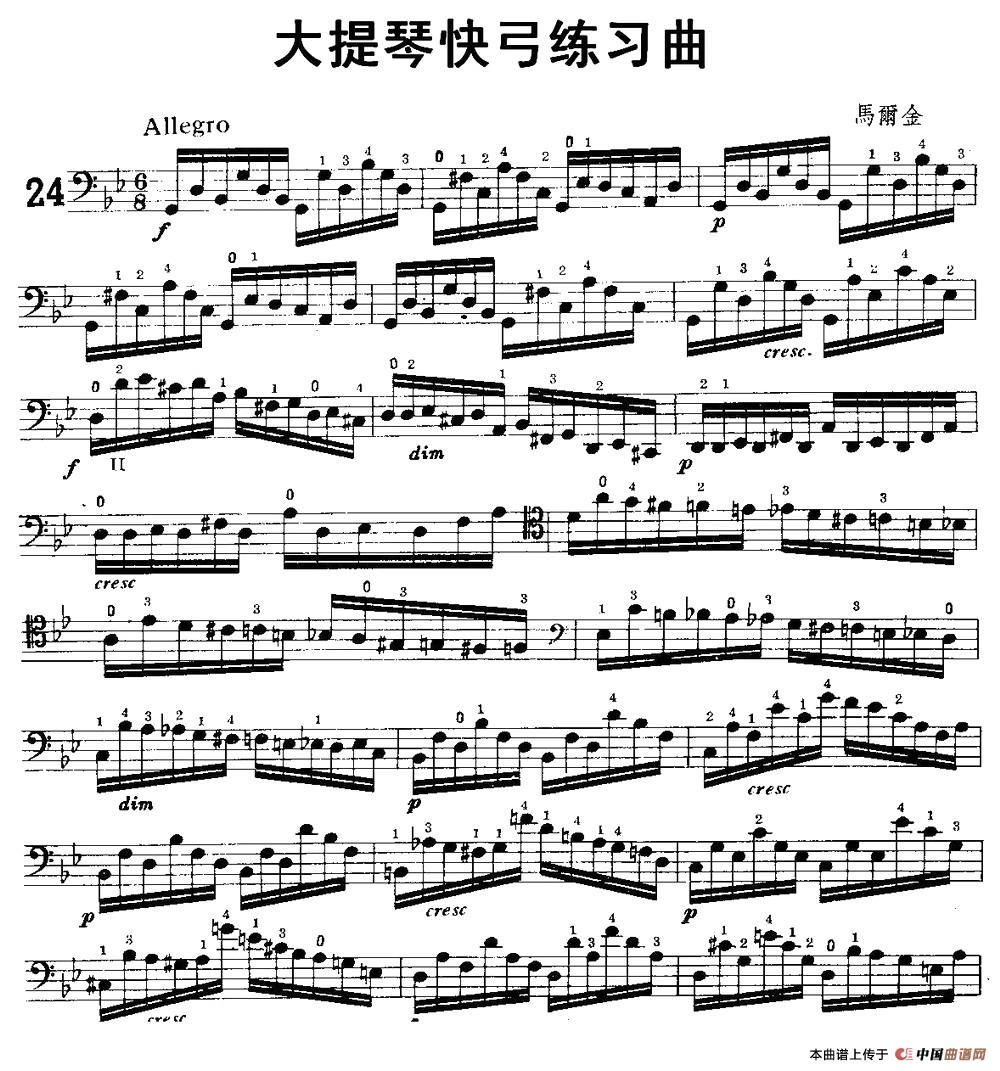 大提琴快弓练习曲