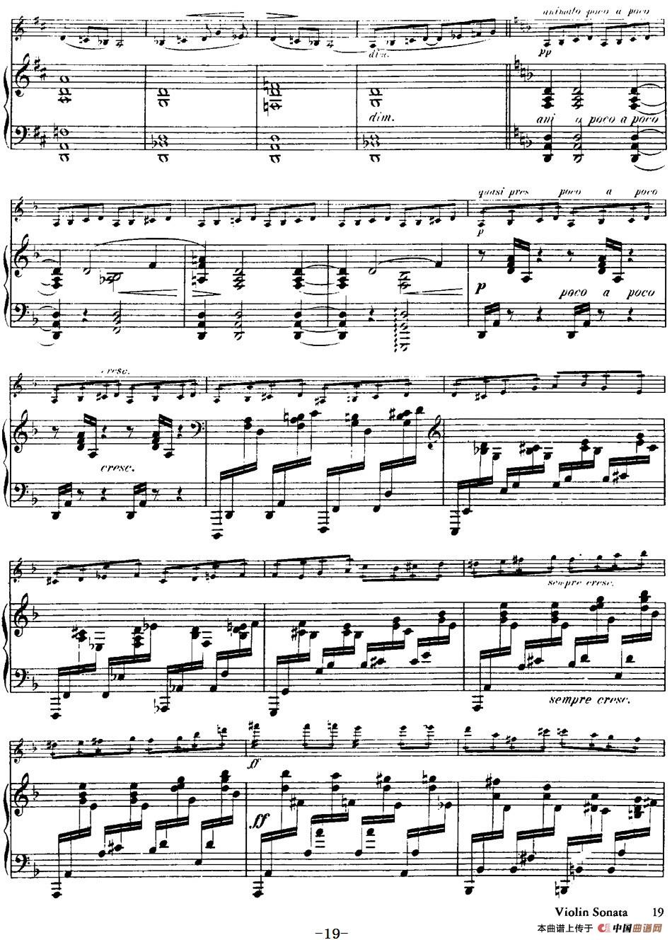 法朗克《A大调小提琴奏鸣曲》（II）（小提琴+钢