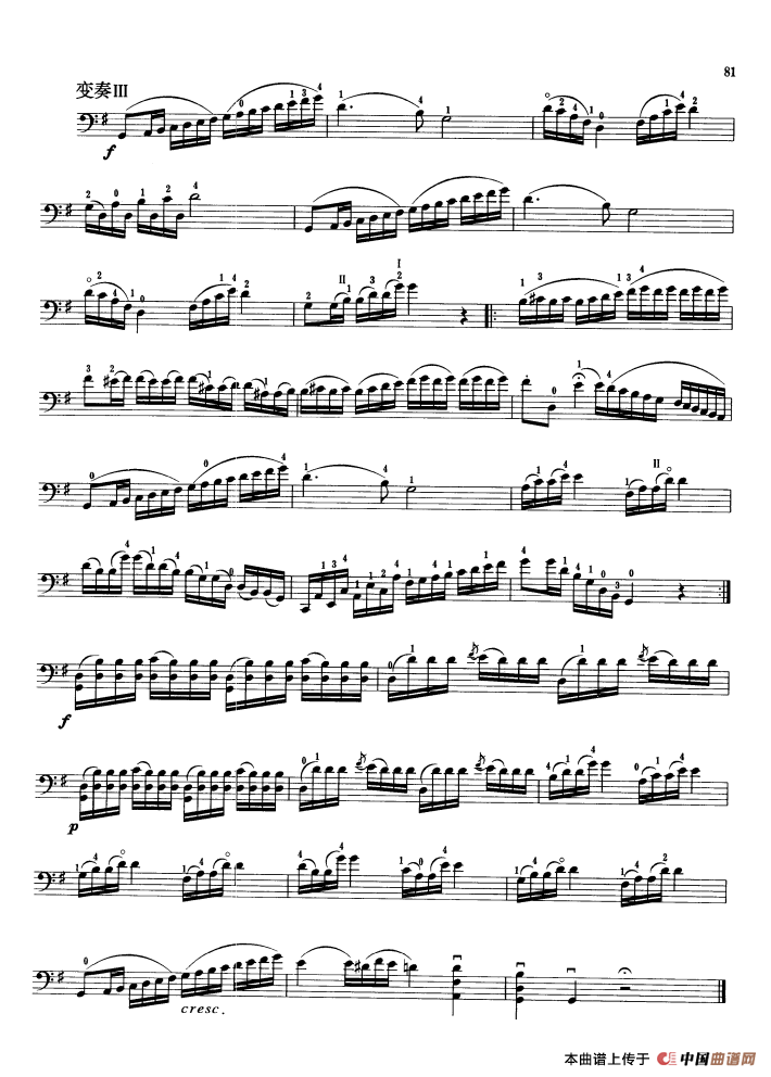 梅尔卡丹特主题与变奏（大提琴）