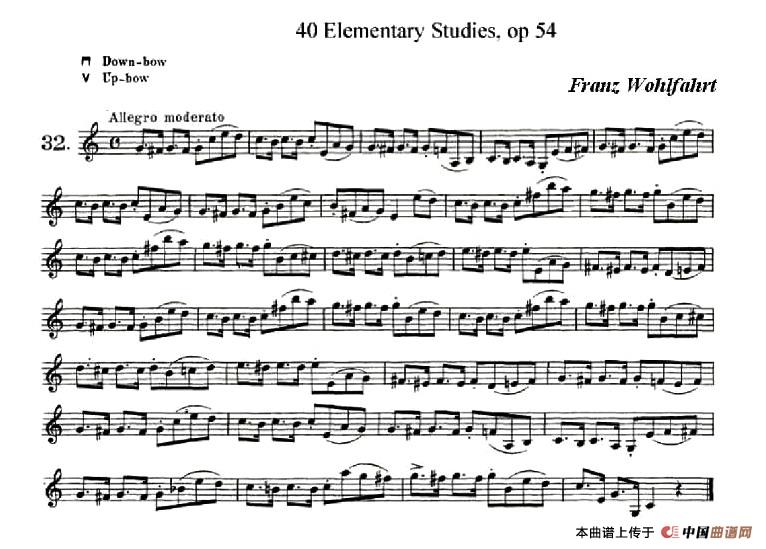 40首小提琴初级技巧练习曲之32