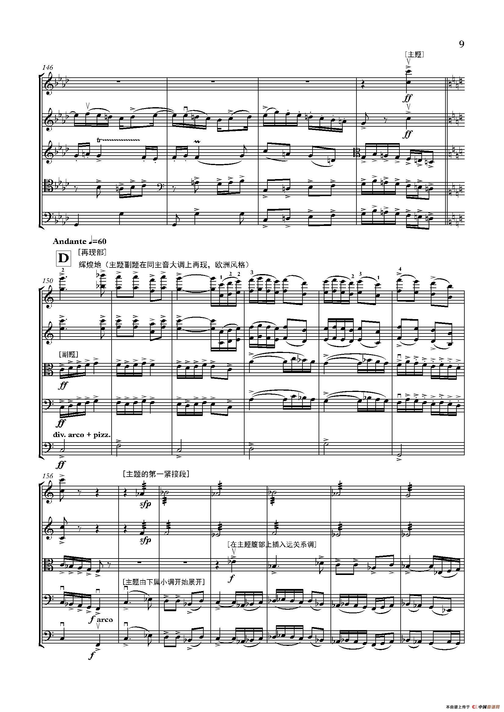 弦乐大赋格·丝绸之路上的哲学沉思（五重奏）小提琴谱