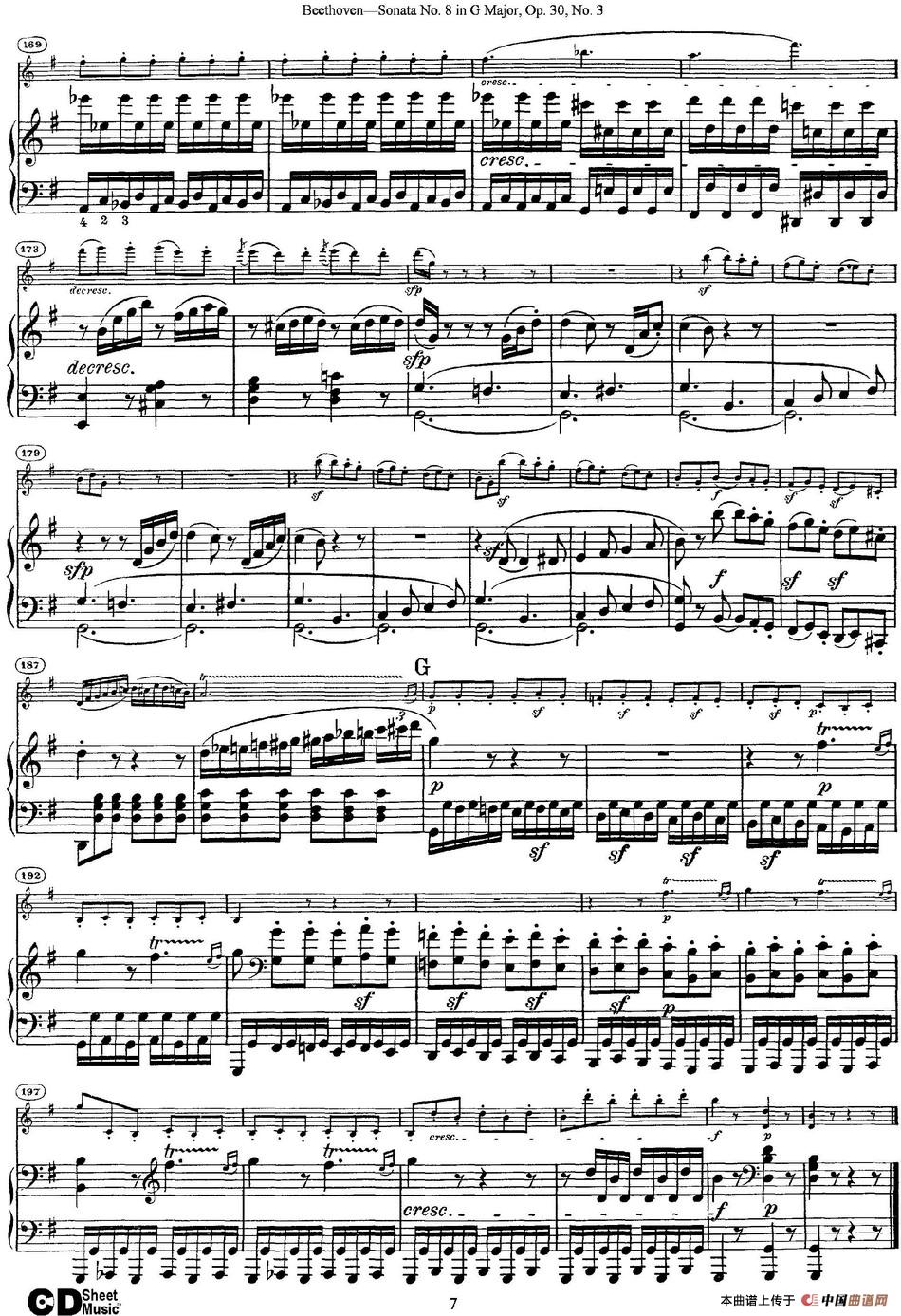 Violin Sonata No.8 in G Major Op.30 No.3（小提琴+钢琴伴奏