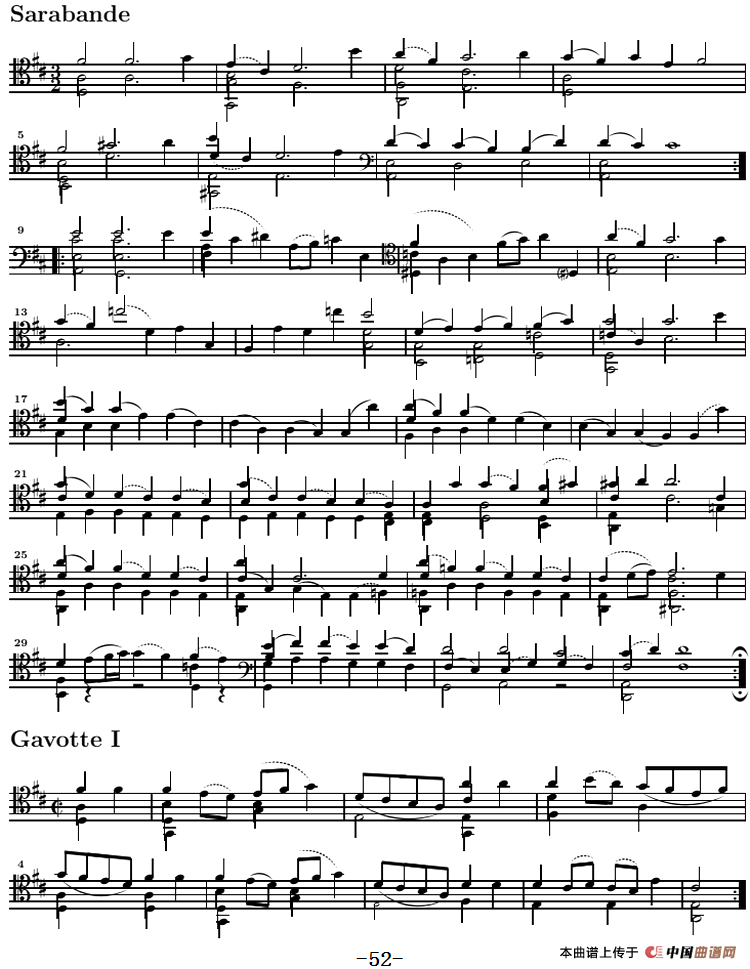 巴赫《大提琴无伴奏六首组曲》：Suite Ⅵ