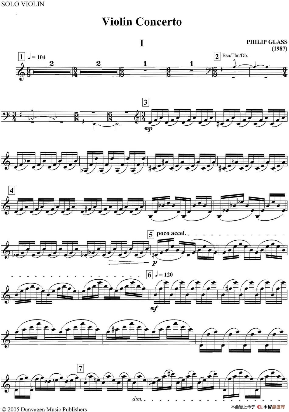 PHILIP GLASS Violin Concerto（格拉斯小提琴协奏曲I）