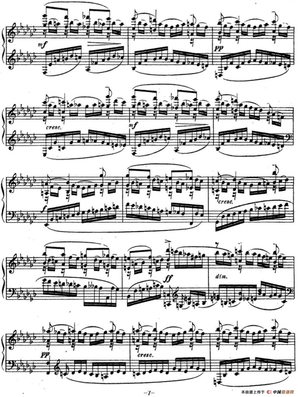 拉赫玛尼诺夫 音乐瞬间 Op.16 No.2 降e小调
