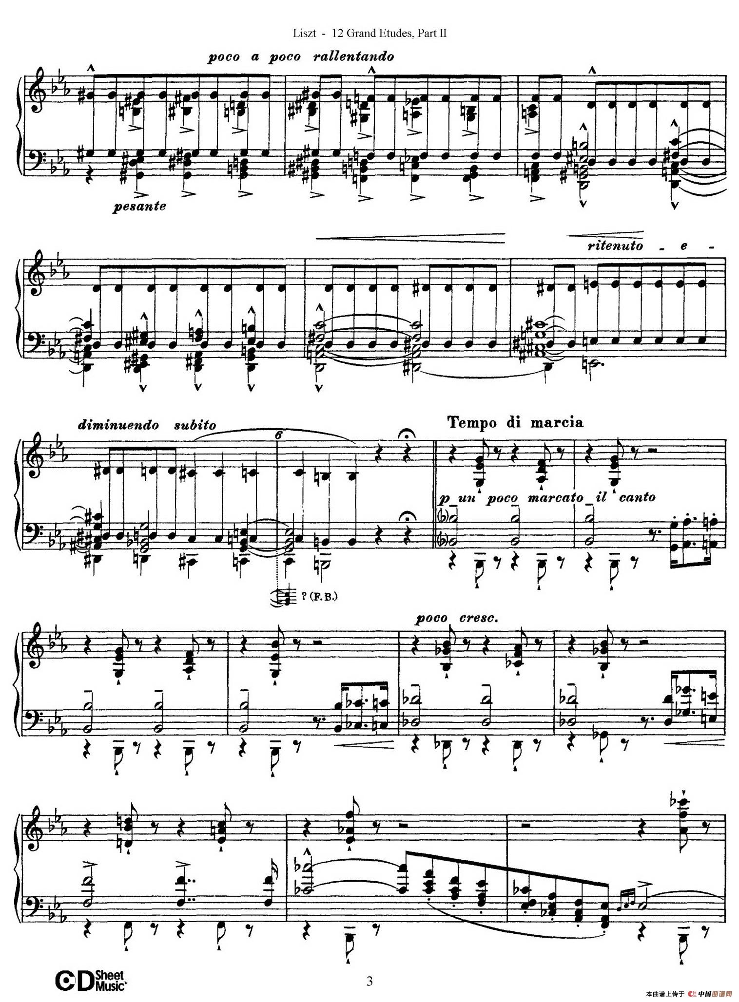 12 Grand Etudes S.137（12首华丽的练习曲·7）