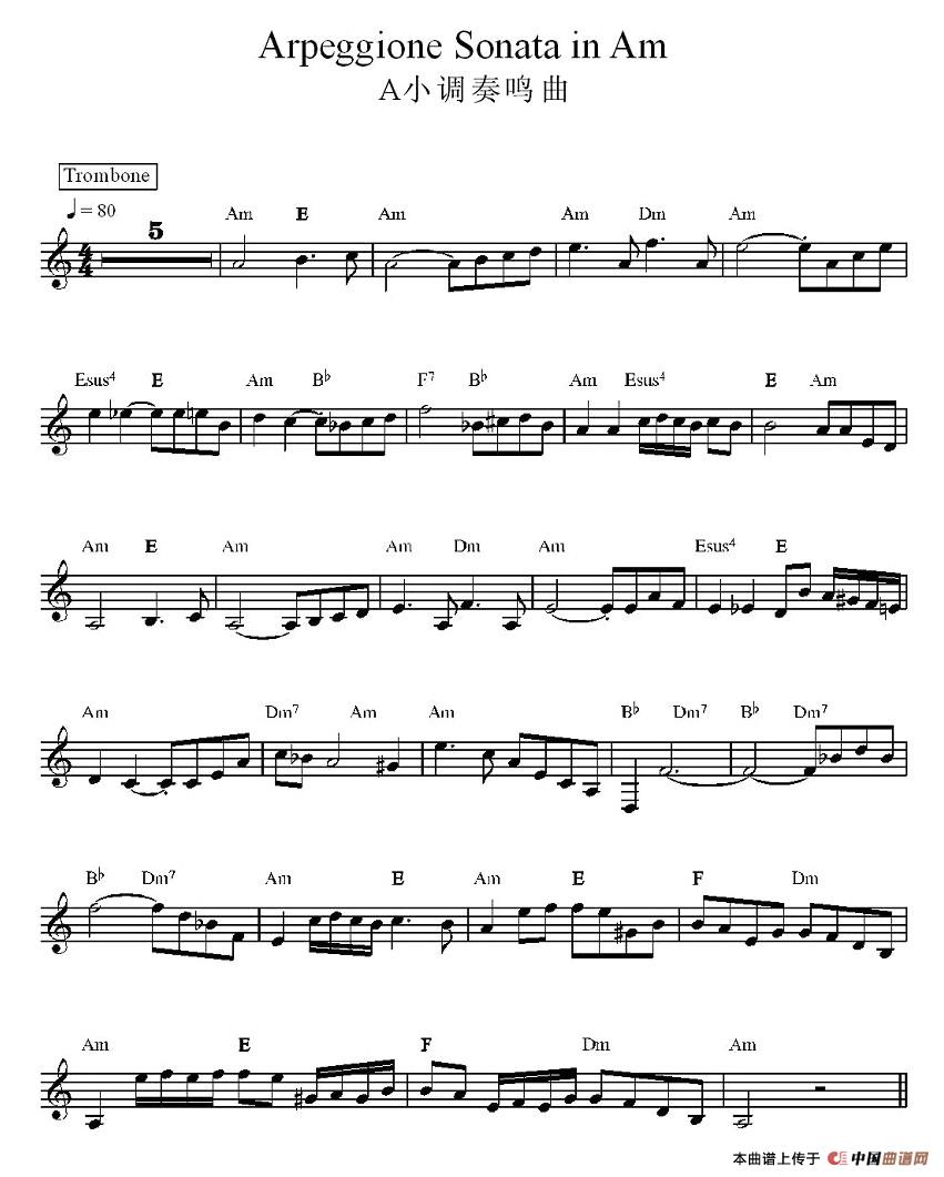 A小调奏鸣曲电子琴谱