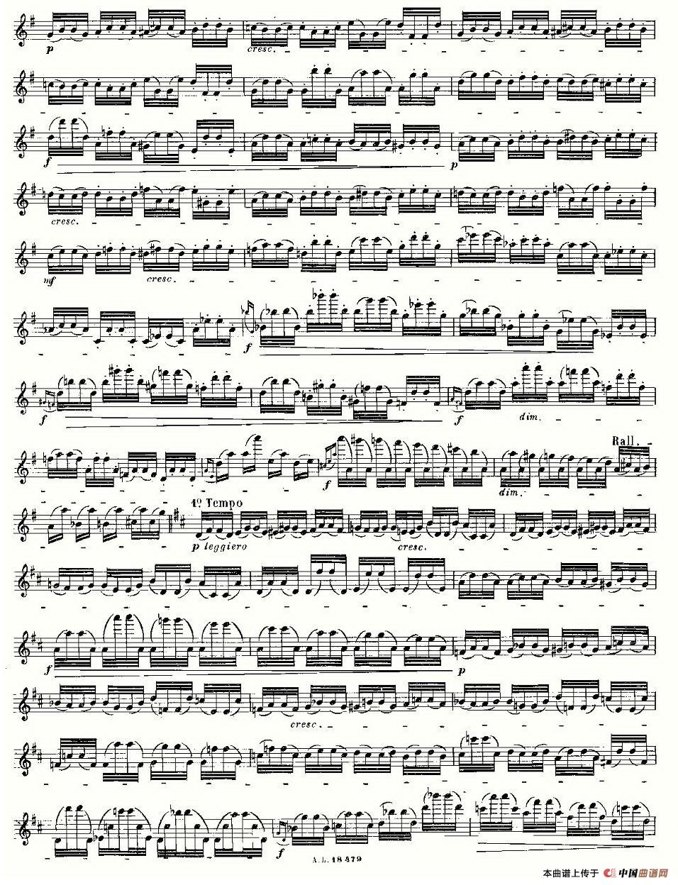 基于维尼亚夫斯基练习曲的10首长笛练习曲之8（