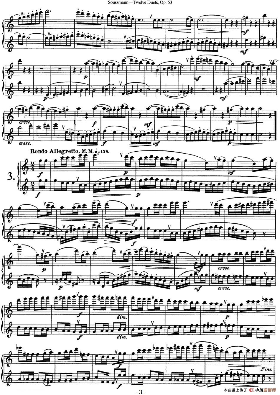 苏斯曼12首长笛重奏曲Op.53（NO.1-NO.4）