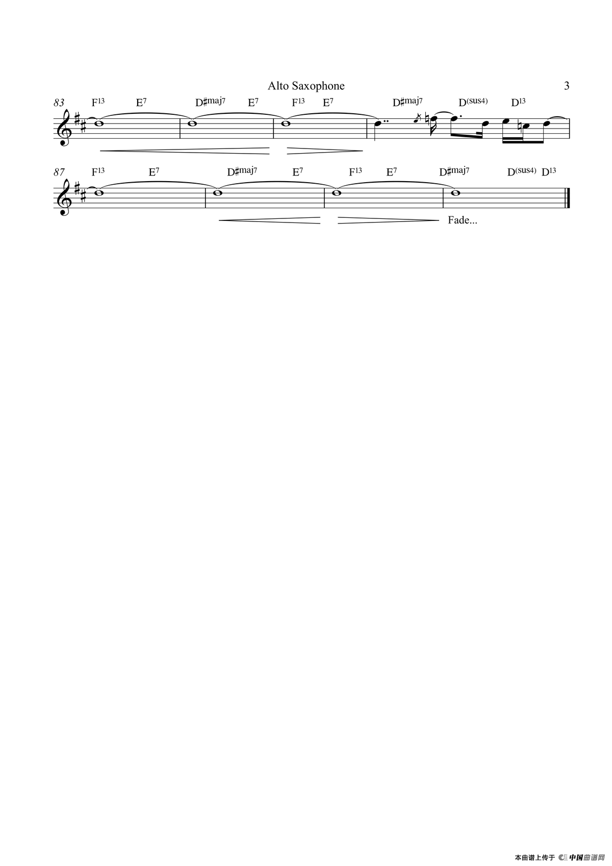 Overjoyed（中音萨克斯）