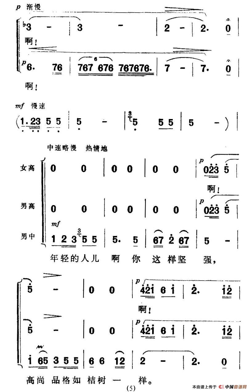 桔颂（歌剧《屈原》选曲）