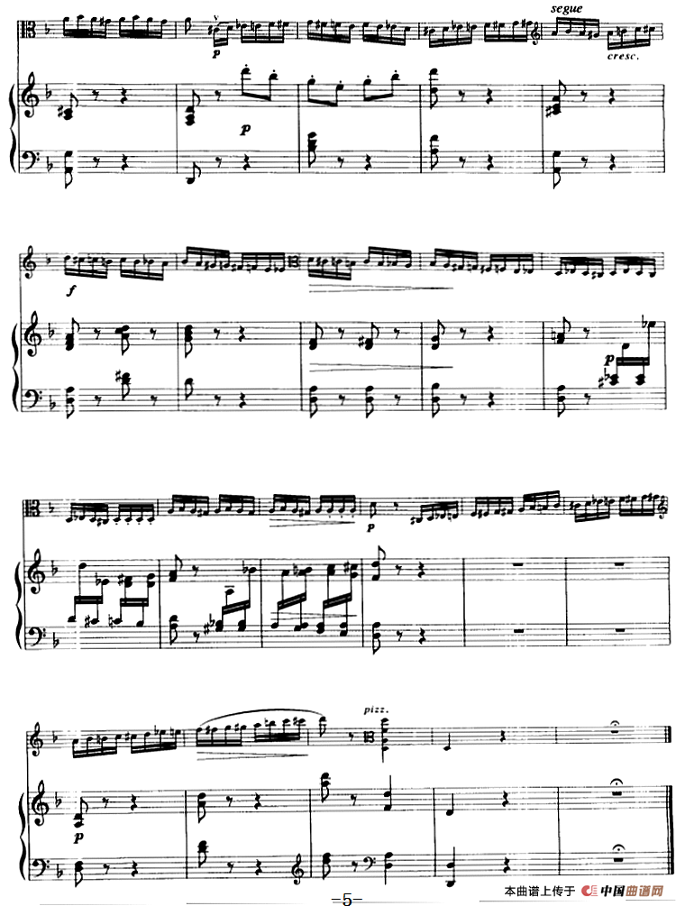 野蜂飞舞（中提琴+钢琴伴奏）小提琴谱