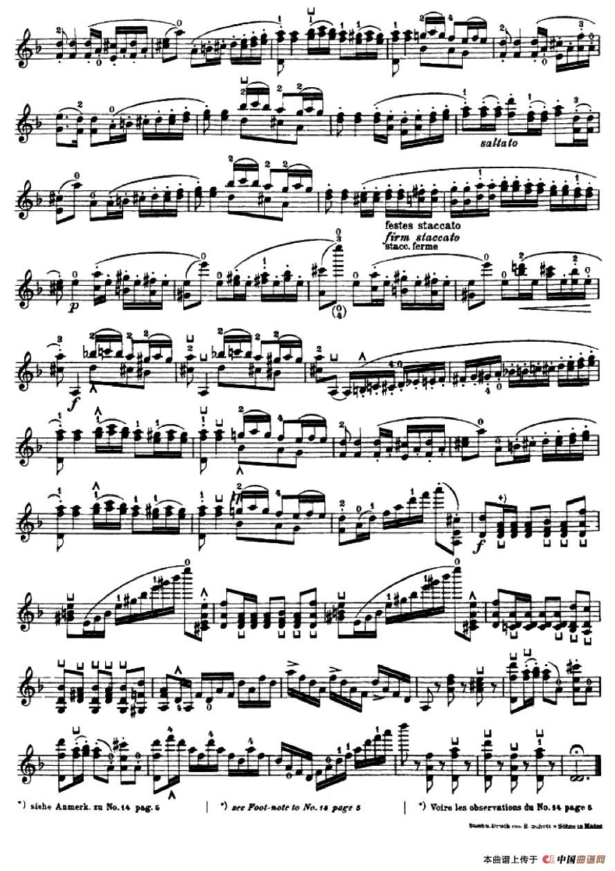 让·德尔菲·阿拉尔-12首小提琴隨想练习曲之24小提琴谱