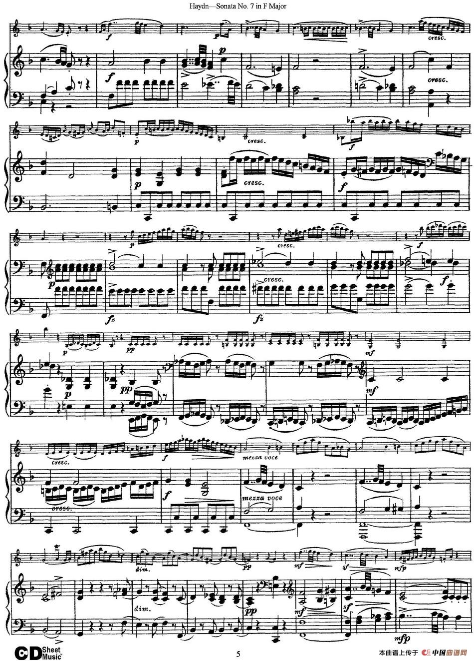 Violin Sonata No.7 in F Major（小提琴+钢琴伴奏）