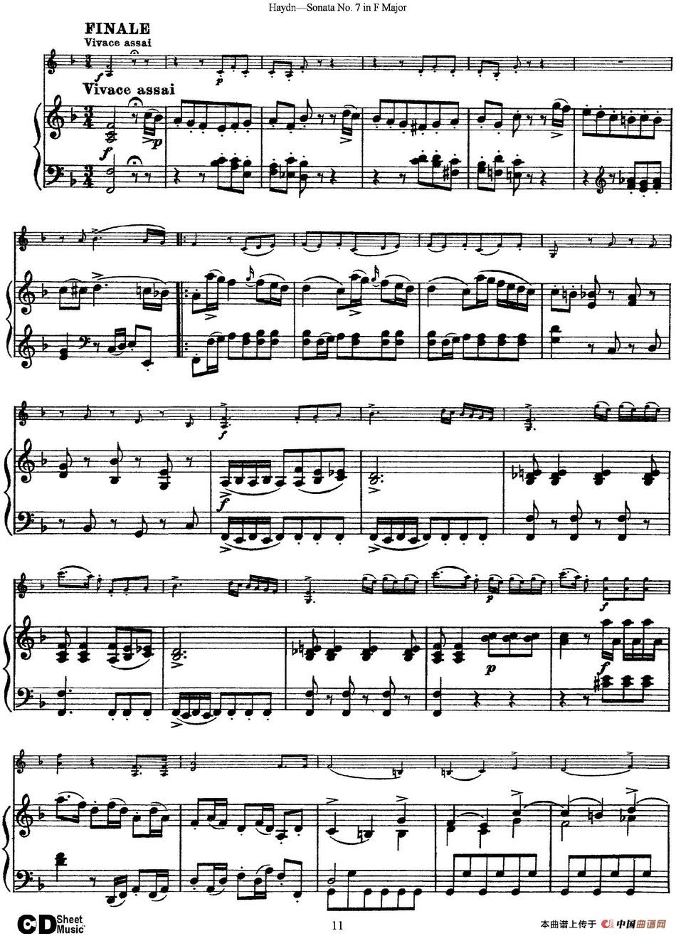 Violin Sonata No.7 in F Major（小提琴+钢琴伴奏）