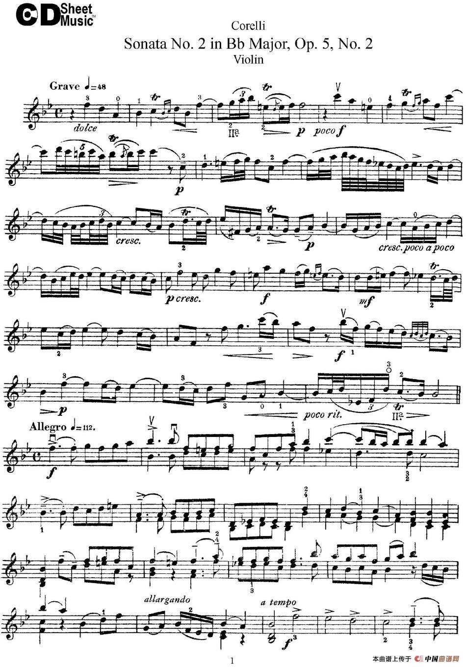 Sonata No.2 in Bb MajorOp.5 No.2