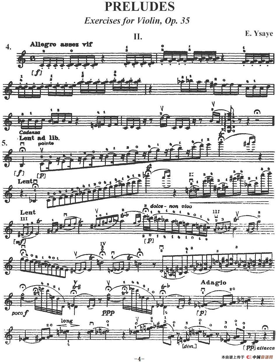 伊萨伊作品集：Preludes Op.35（II）
