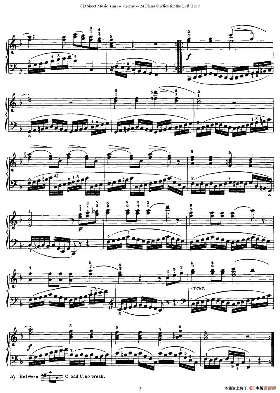 Czerny - 24 Piano Studie（1—7）（车尔尼 - 24首钢琴练