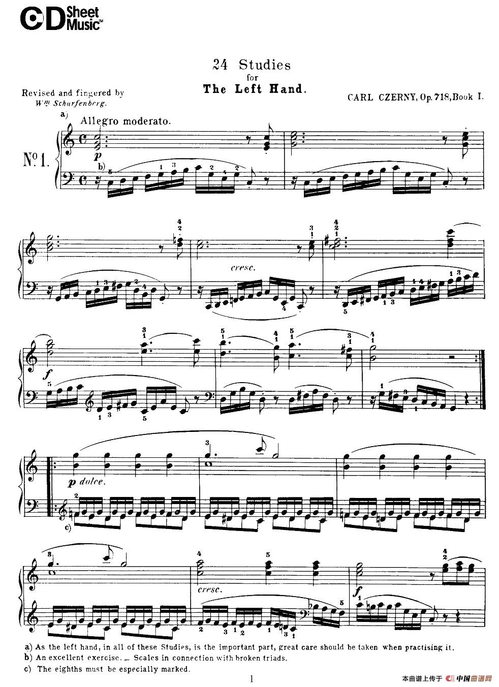 Czerny - 24 Piano Studie（1—7）（车尔尼 - 24首钢琴练