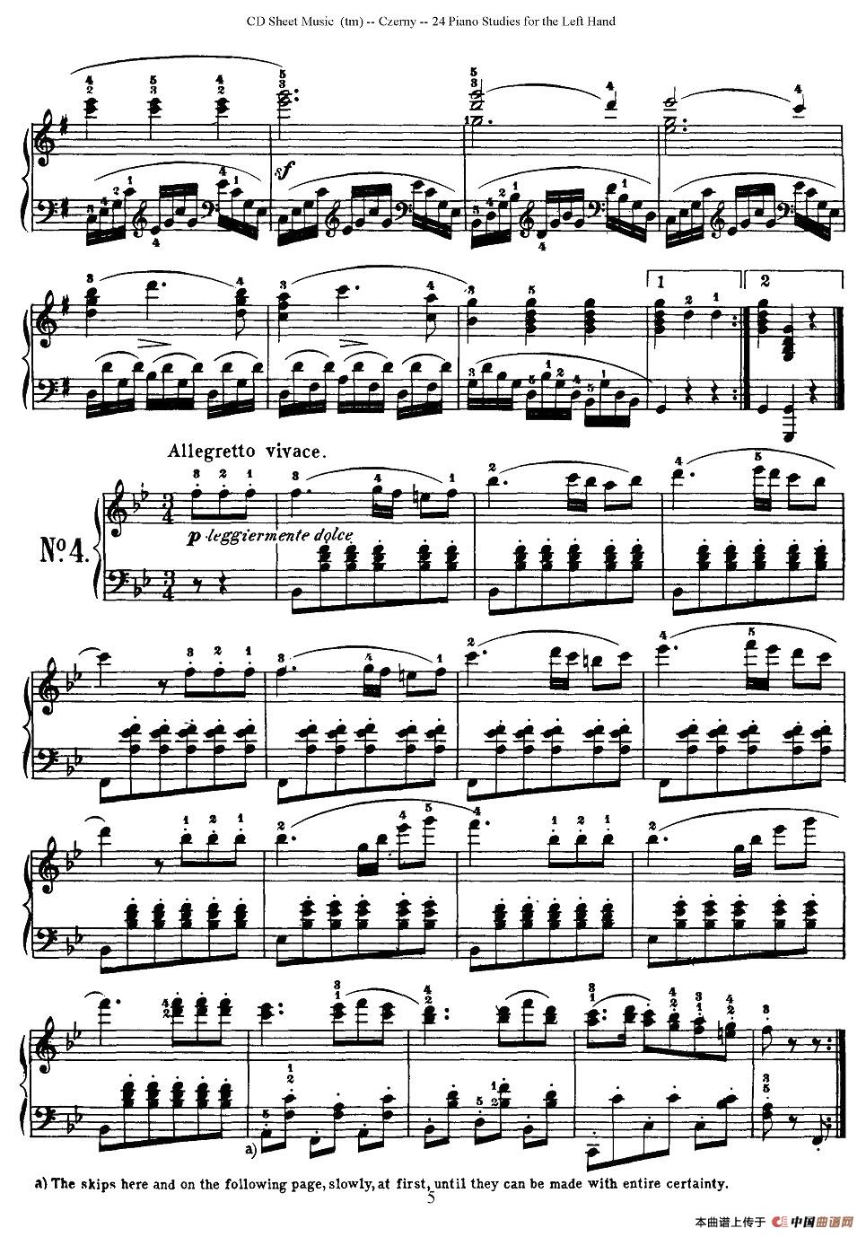 Czerny - 24 Piano Studie（1—7）（车尔尼 - 24首钢琴练