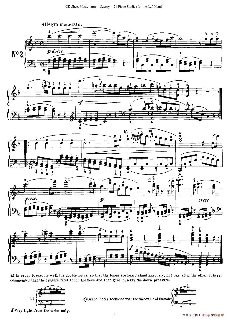 Czerny - 24 Piano Studie（1—7）（车尔尼 - 24首钢琴练