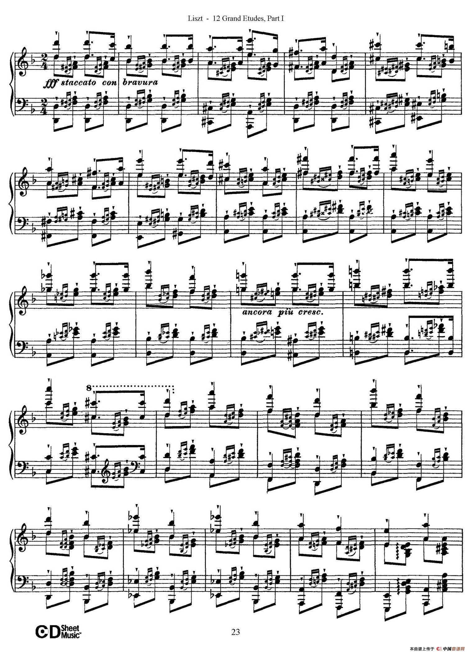 12 Grand Etudes S.137（12首华丽的练习曲·4）