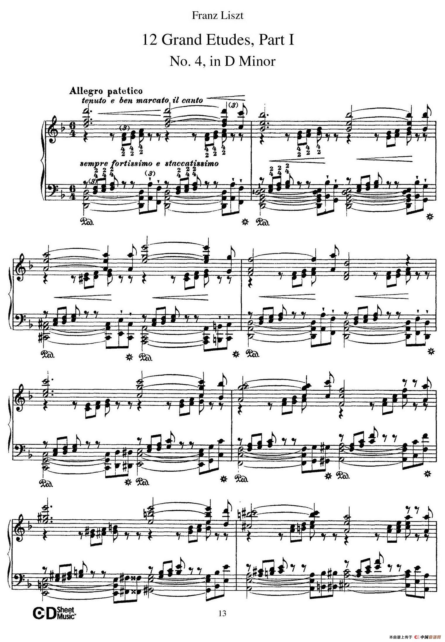 12 Grand Etudes S.137（12首华丽的练习曲·4）