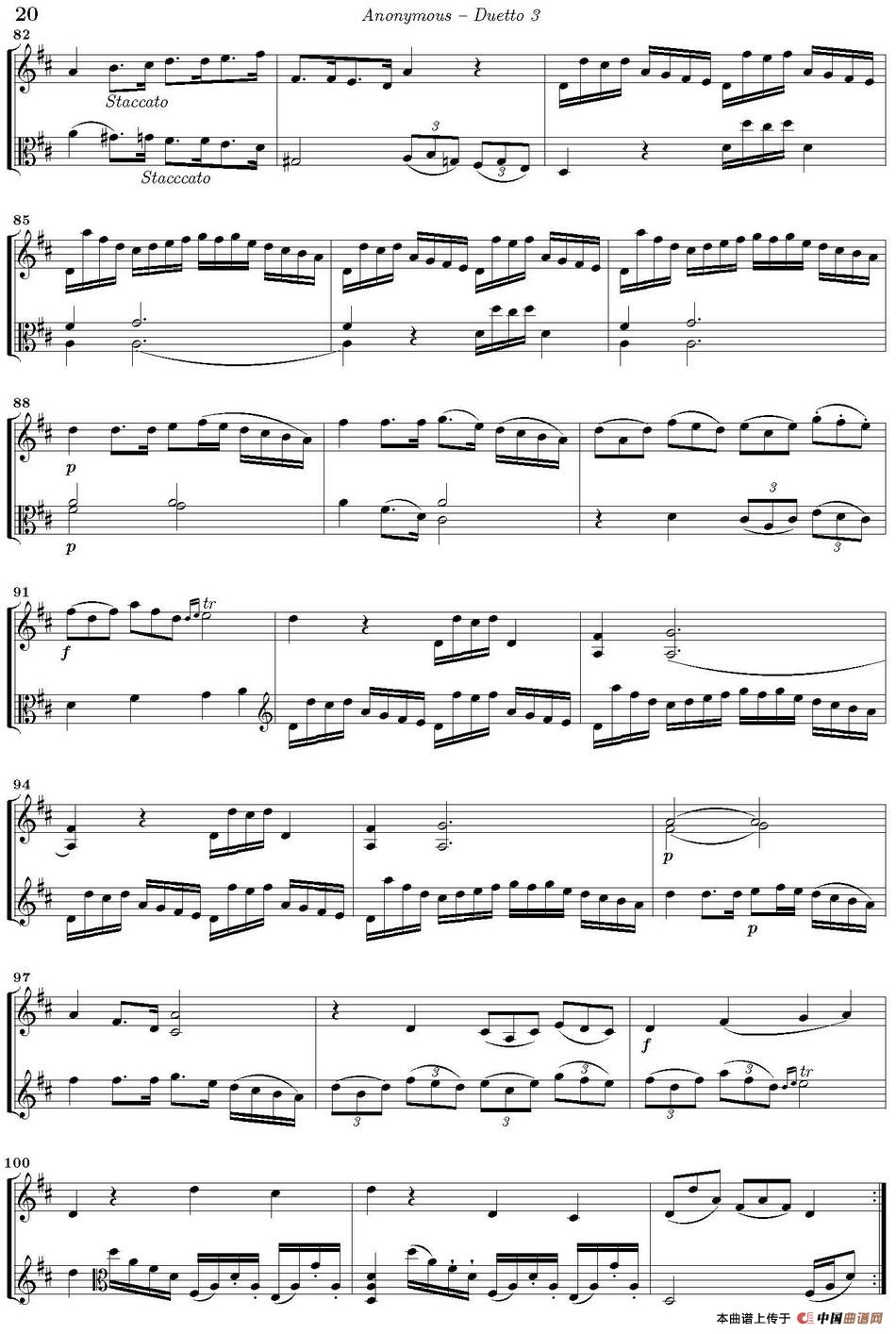 Duetto 3（小提琴+中提琴）
