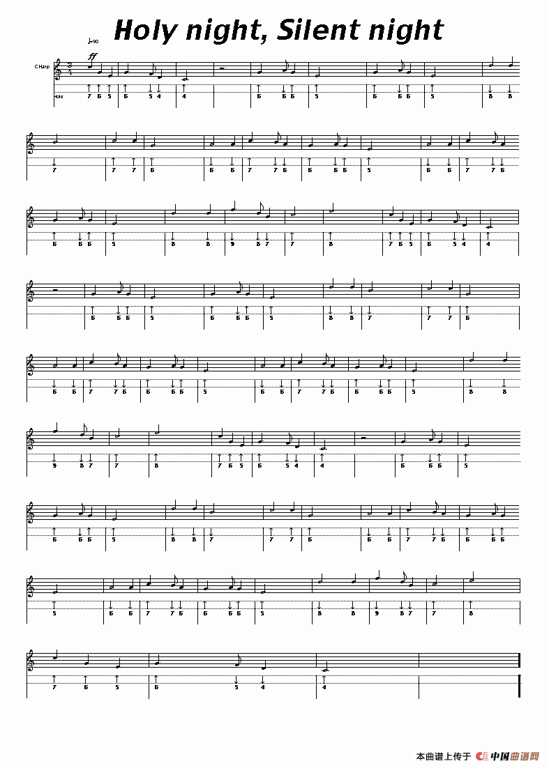 Holy nightSilent night（布鲁斯）口琴谱