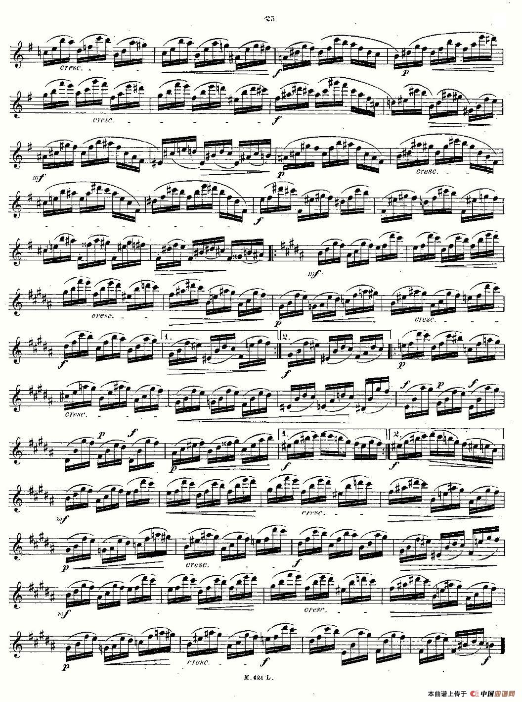 24首长笛练习曲 Op.15 之11—15