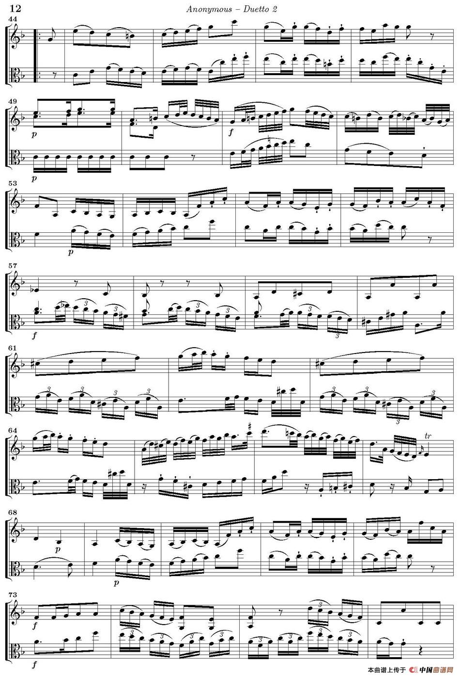 Duetto 2（小提琴+中提琴）