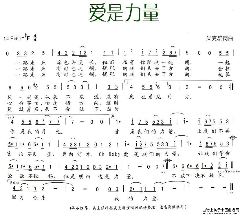 爱是力量（吴克群词曲）