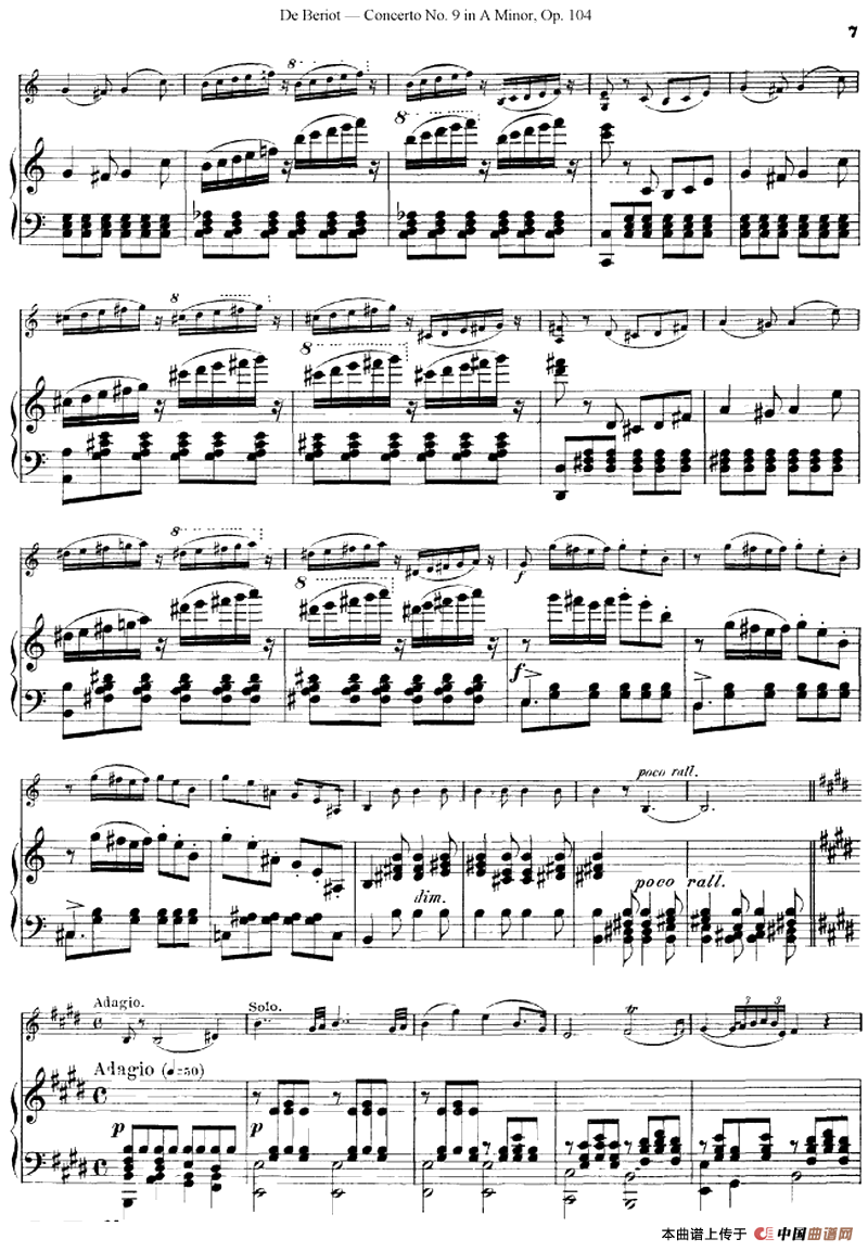 Beriot《Concerto No.9 in A Minor》Op.104（贝里奥《A小调