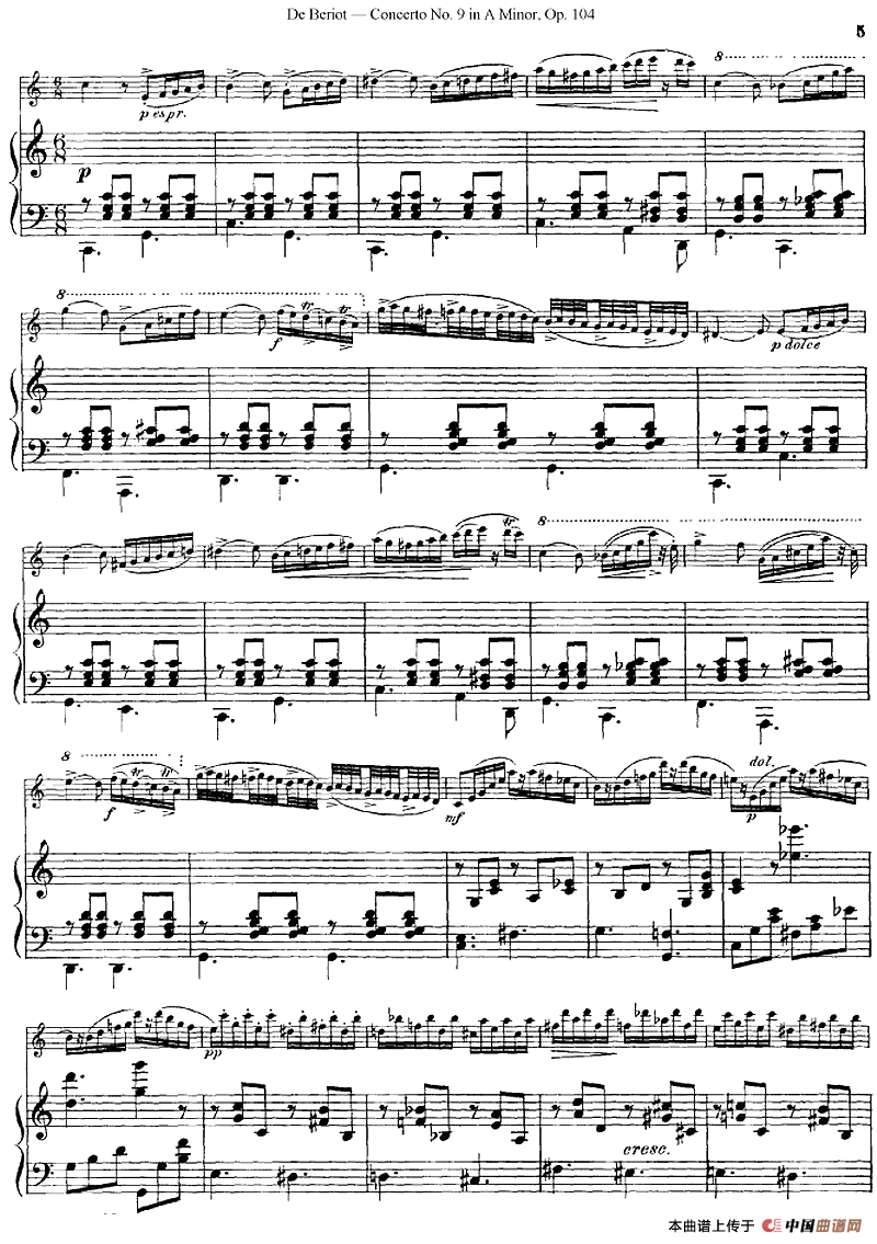 Beriot《Concerto No.9 in A Minor》Op.104（贝里奥《A小调