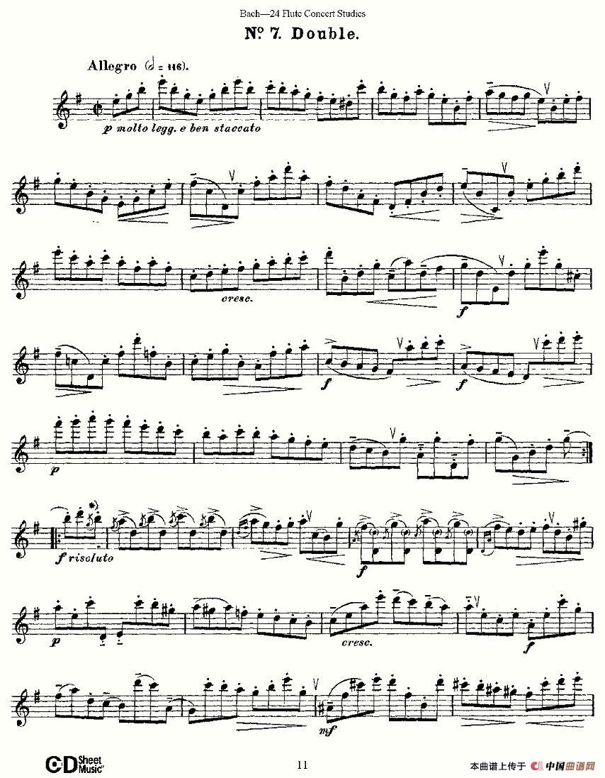 Bach-24 Flutc Concert Studies 之6—10（巴赫—24首长笛音