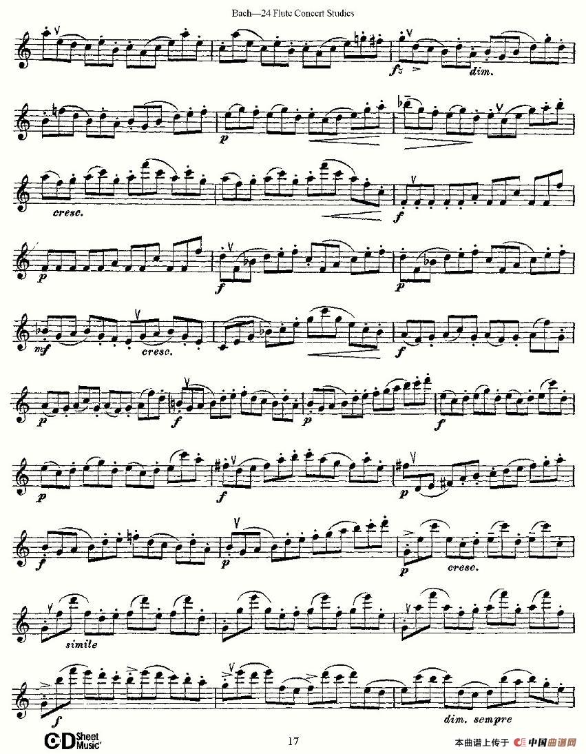 Bach-24 Flutc Concert Studies 之6—10（巴赫—24首长笛音